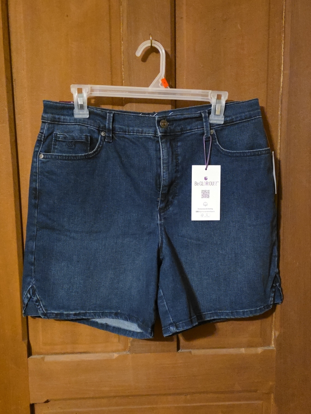 Glpria Vandeebilt Glamorous Dark Indigo Denim Shorts
